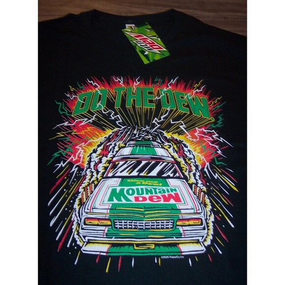 MOUNTAIN DEW SODA RACE CAR RACING DO THE DEW T-Shirt Mens NWT M,L,XL - Picture 2 of 9